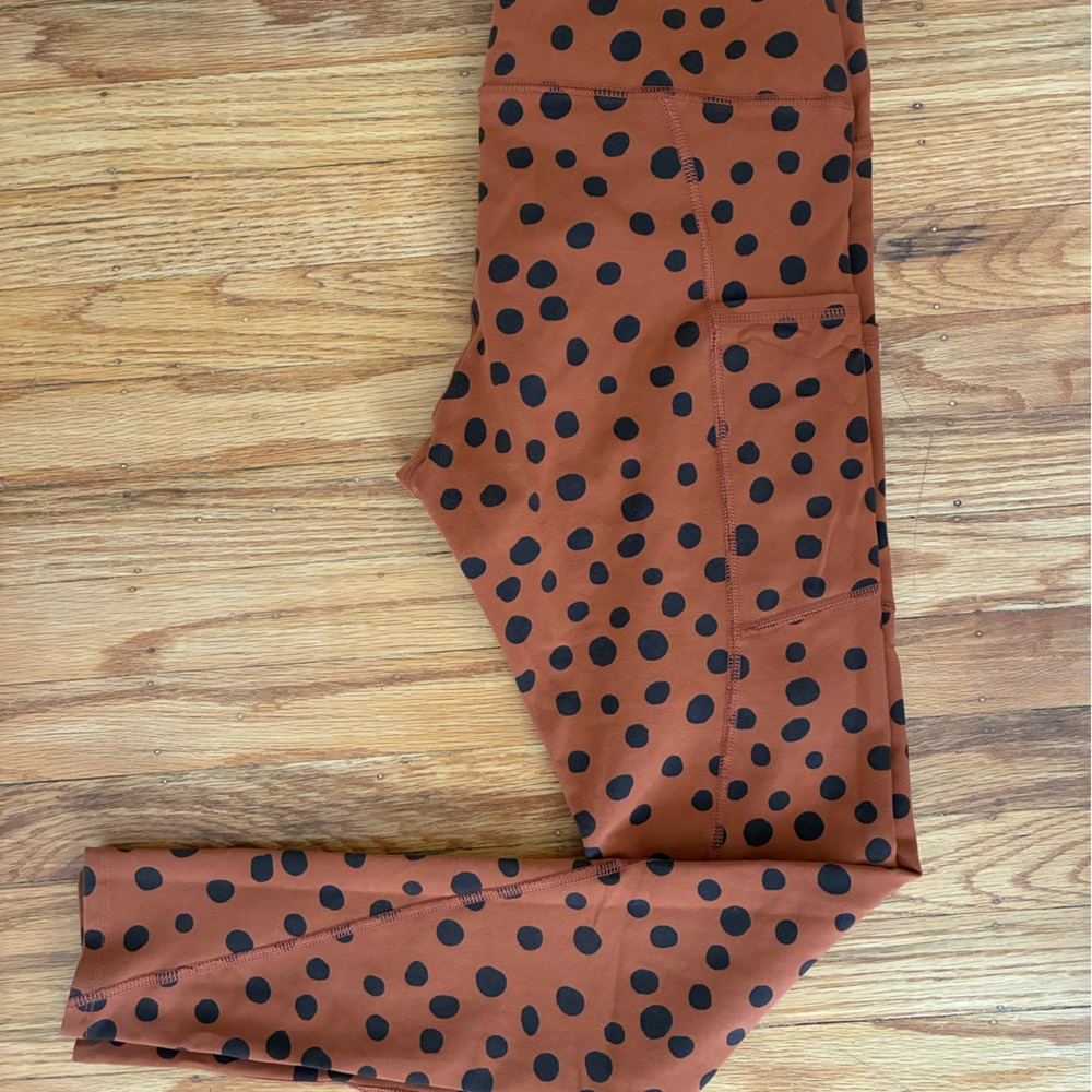 Pact Women’s Medium Black and Brown Polka Dot Leggings